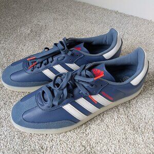 Adidas Velosamba Cycling Shoe. Men's Sz 11. Blue and White with Orange Accents.